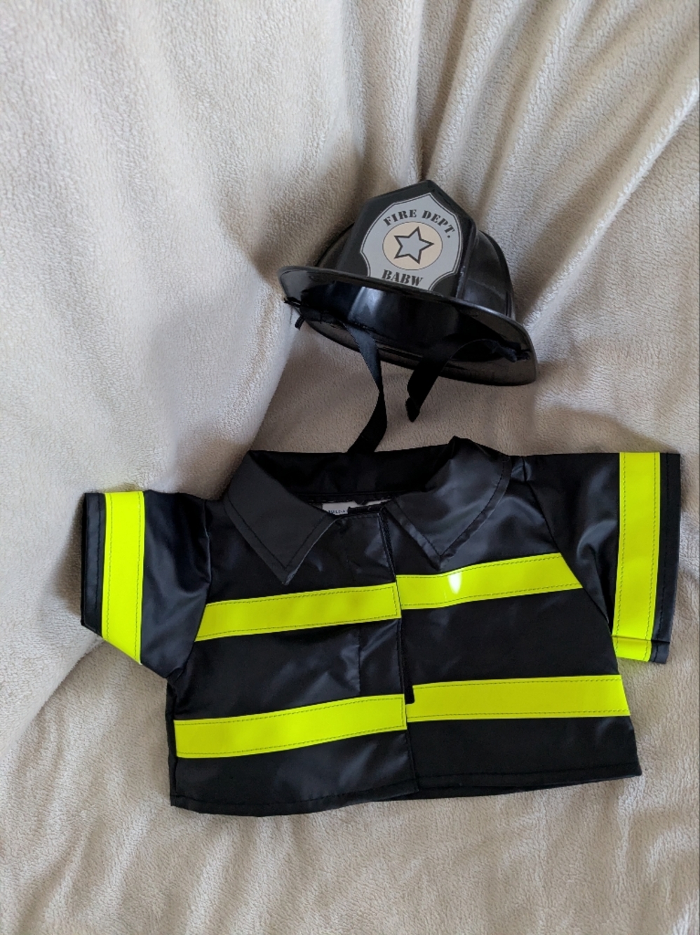 BABW Build A Bear Workshop Firefighter Fireman Hat & Jacket Responder Outfit